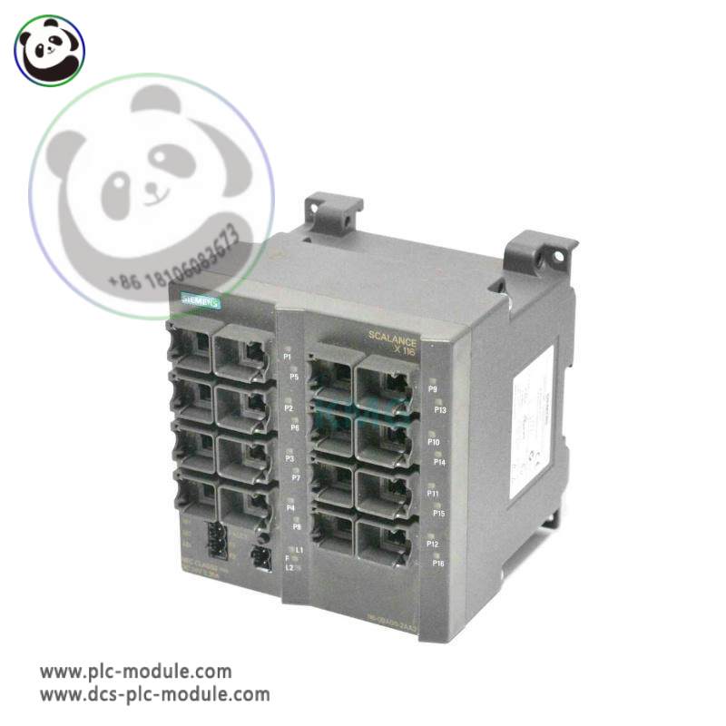 SIEMENS SCALANCE XC116 Redundant Power Supply, 16x 10/100 Mbit/s RJ45 Ports, Profinet Compliant