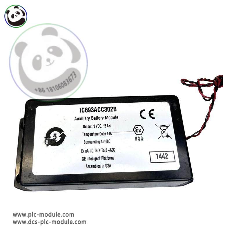 GE IC693ACC302B: Advanced Auxiliary Smart Battery Module, for Industrial Control Systems