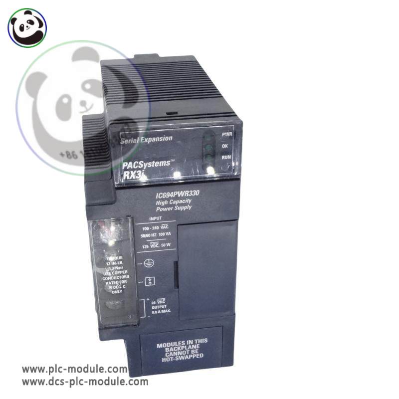 GE PACSystems RX3i Power Supply Module IC694PWR330, High Capacity for Industrial Automation