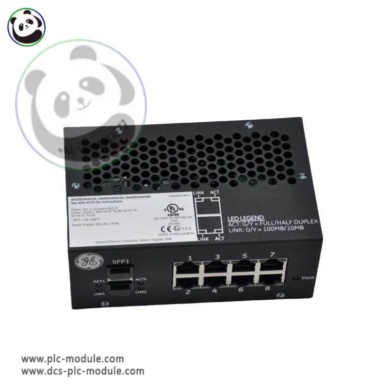 General Electric IS420ESWAH3A: Mark VIe IONet Switch - Industrial Ethernet Networking