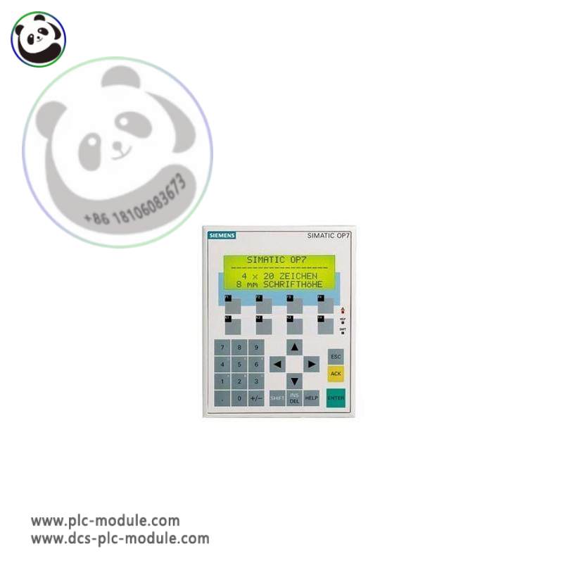 SIEMENS 6AV3607-1JC00-0AX1 Operator Panel: High-Performance OP7/PP LC Display